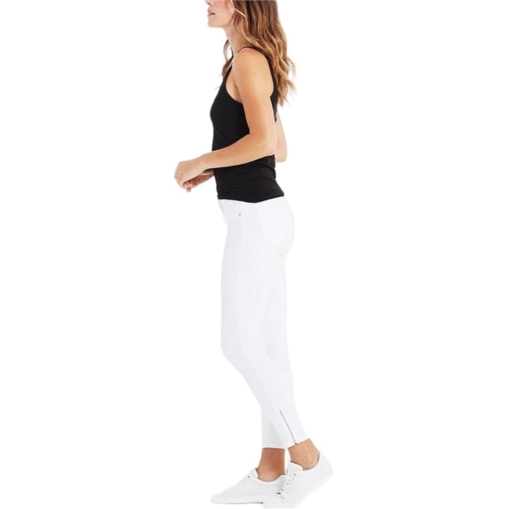 AG Adriano Goldschmied White The‎ Zip Up Leggings Ankle Size 26